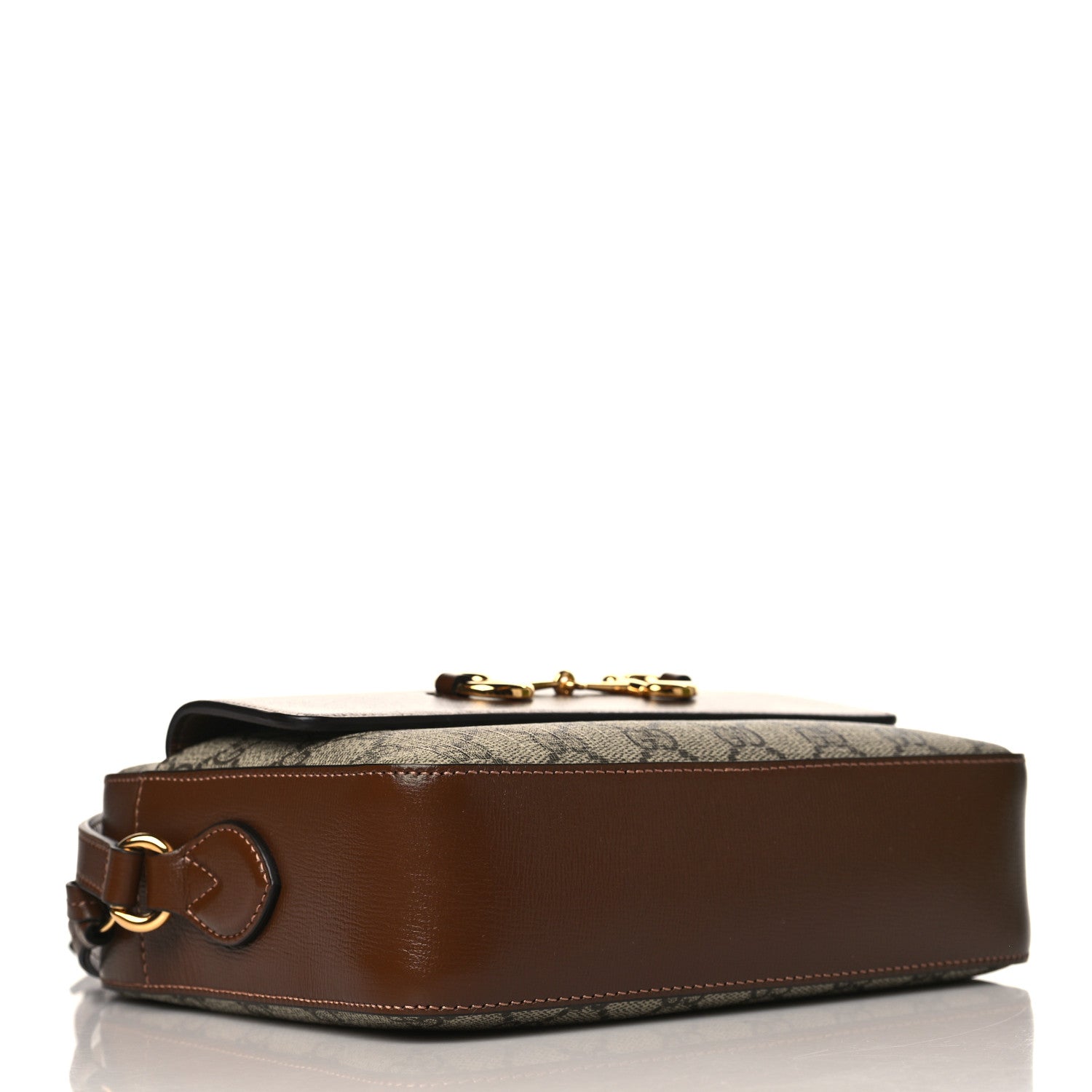 Gucci GG Supreme Monogram Small Horsebit 1955 Shoulder Bag Beige Brown Sugar 4 of 10