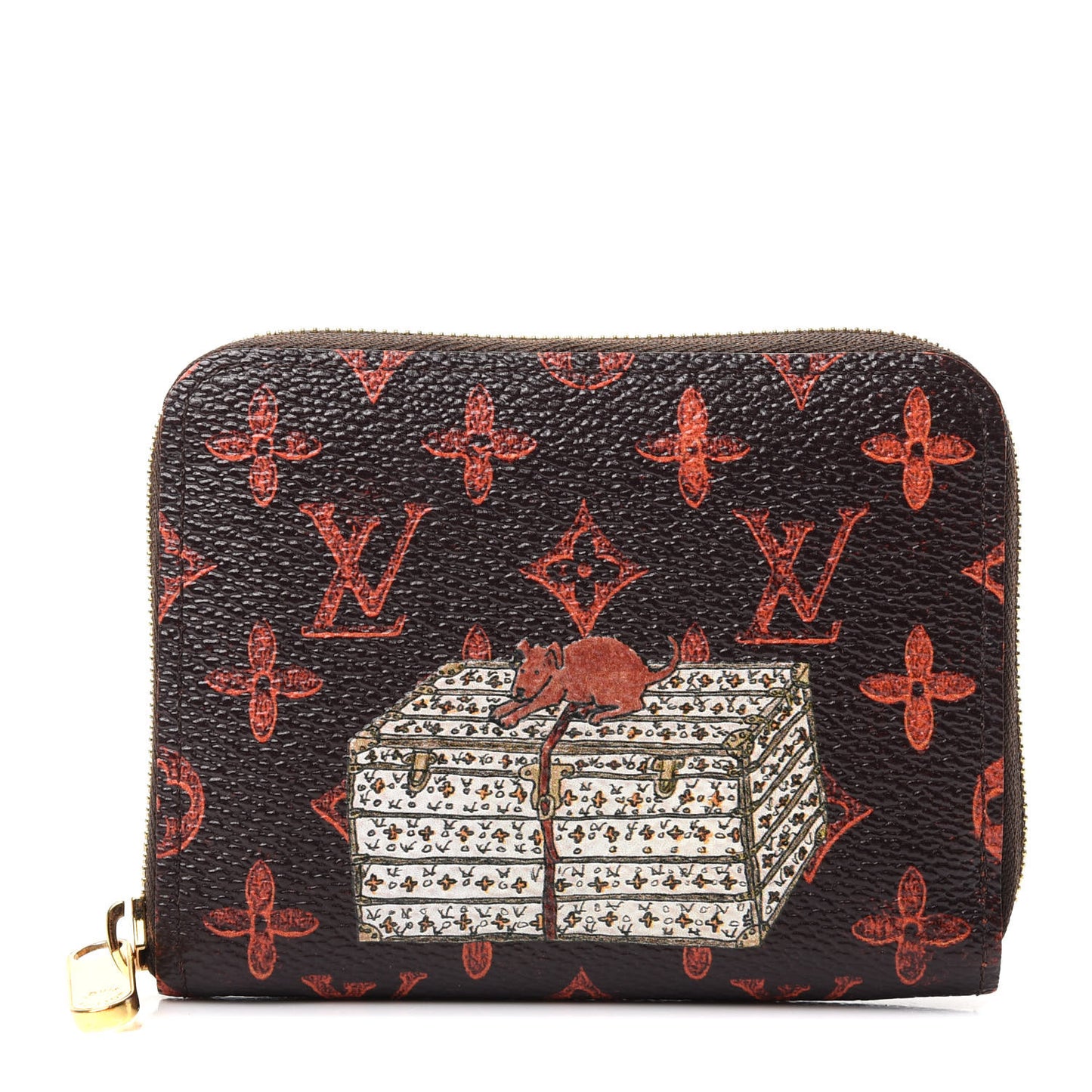 Catogram Zippy Coin Purse Marron
