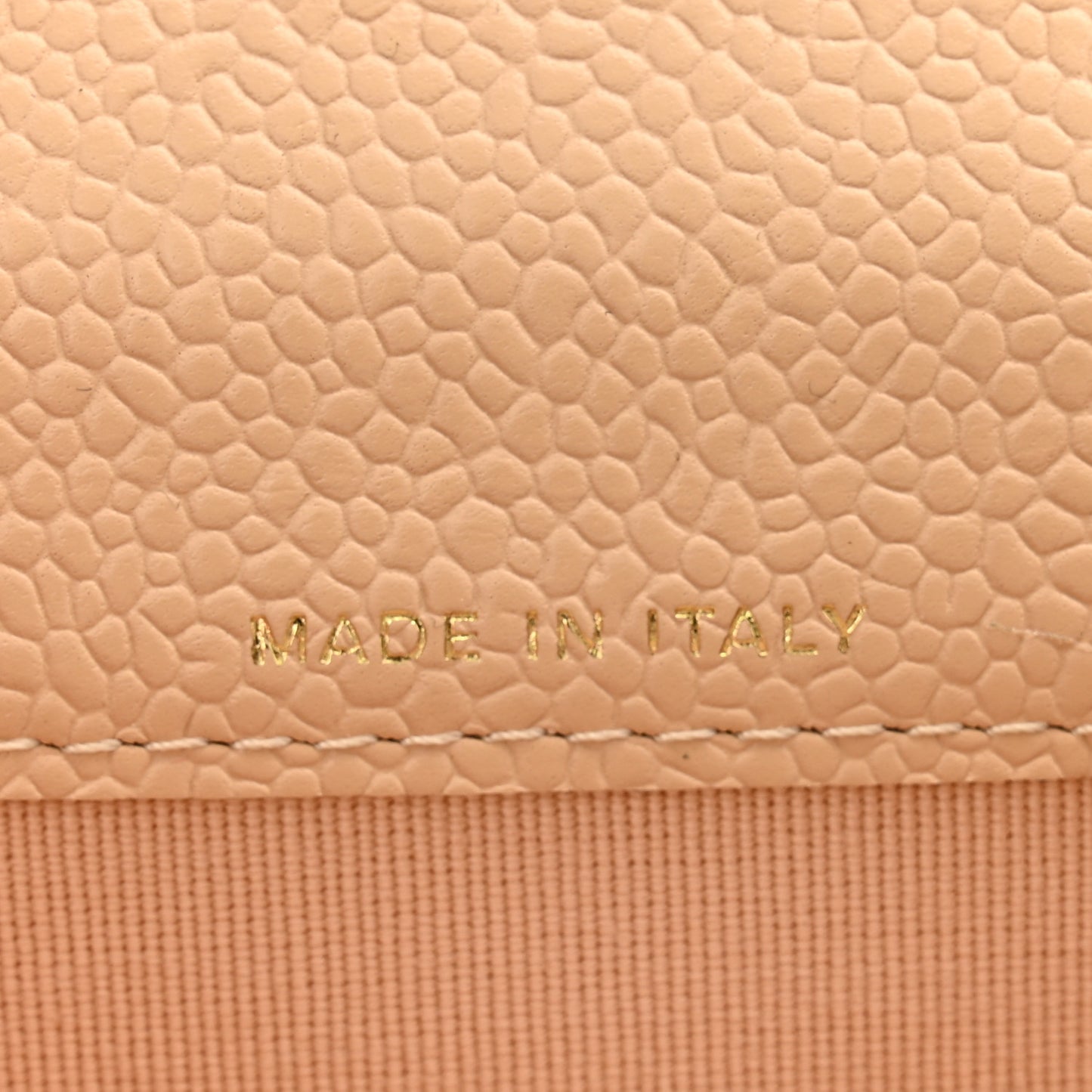 Caviar Quilted Flap Card Holder Wallet Beige