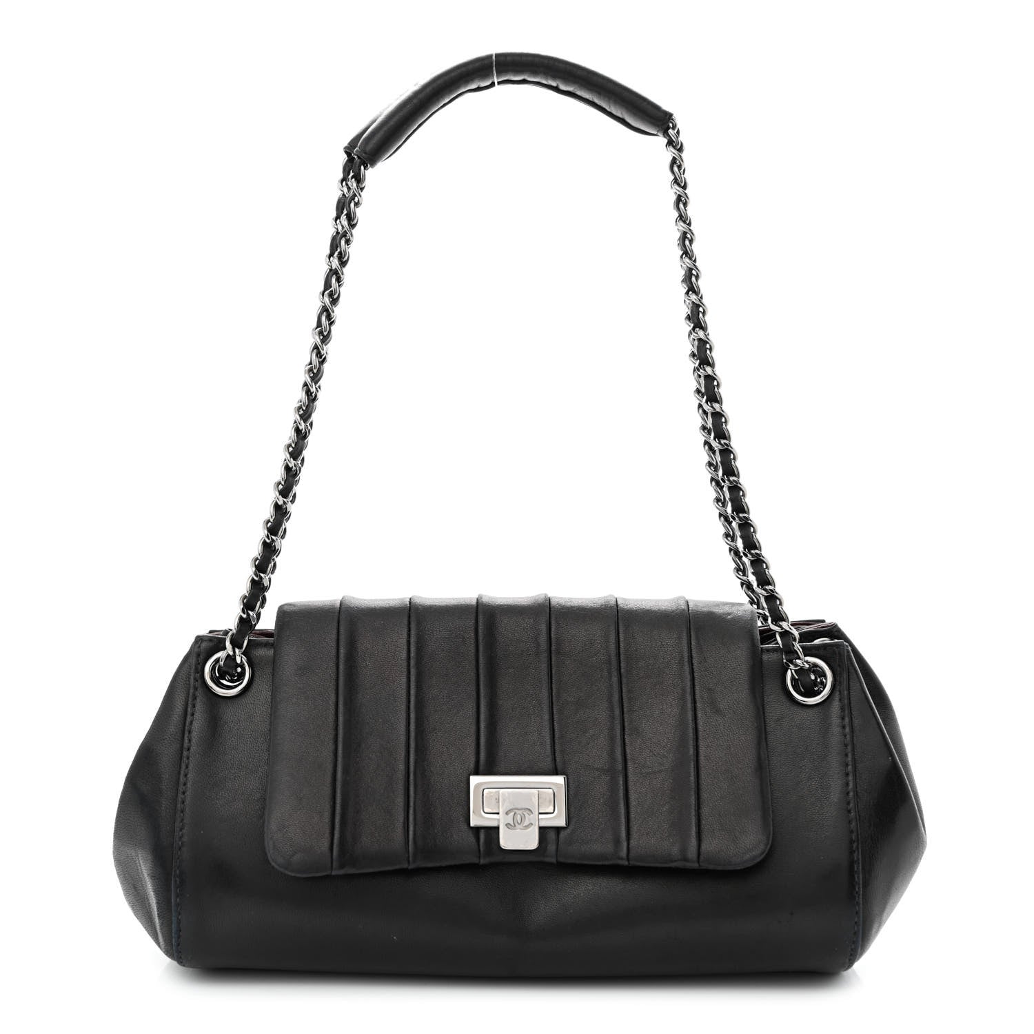 Chanel Lambskin Vertical Quilt Small Accordion Flap Black 1 of 14