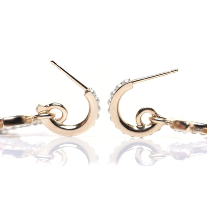 Chanel Pearl CC Hoop Drop Earring Gold 8 of 9