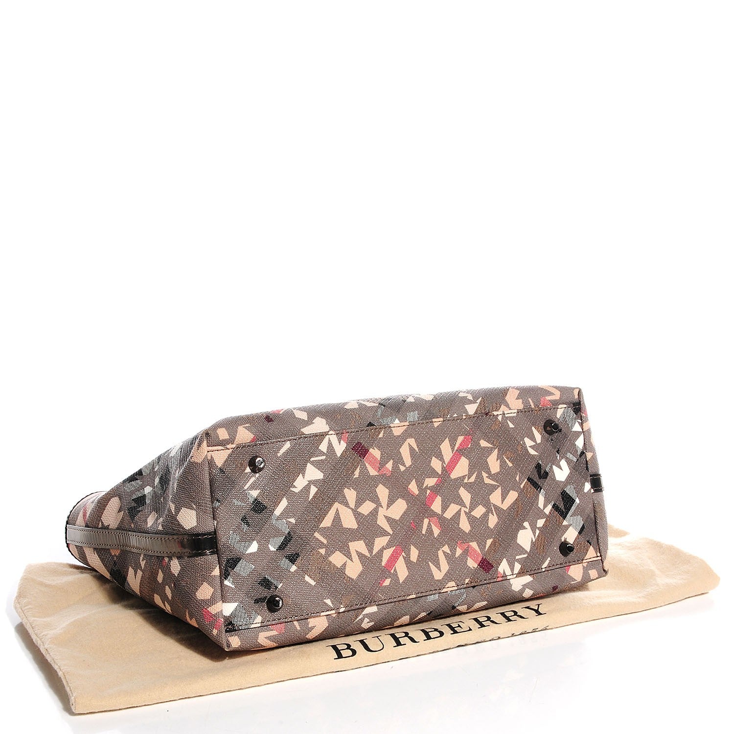 Burberry Supernova Check Stars Small Nickie Tote Nickel 4 of 11