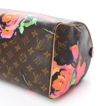 Louis Vuitton Monogram Roses Speedy 30 9 of 10