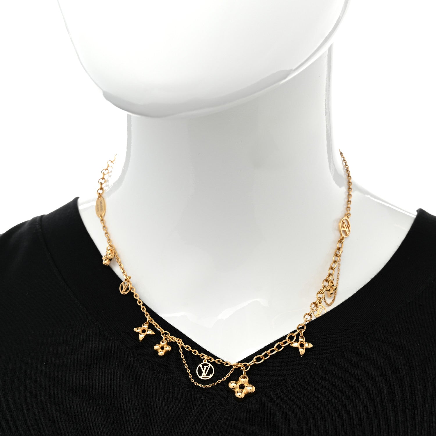 Louis Vuitton Metal Blooming Supple Necklace Gold 2 of 7