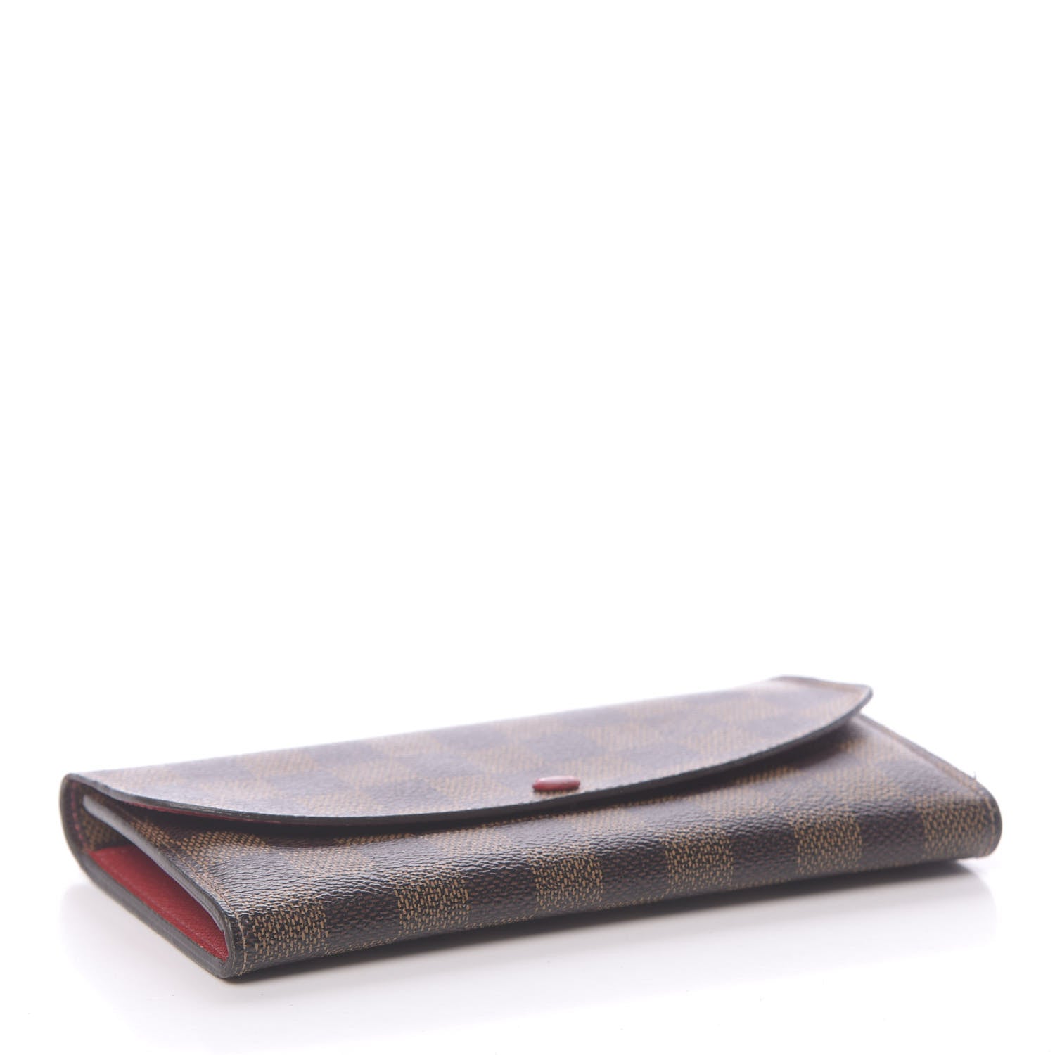 Louis Vuitton Damier Ebene Emilie Wallet Red 4 of 9