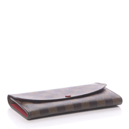 Louis Vuitton Damier Ebene Emilie Wallet Red 4 of 9