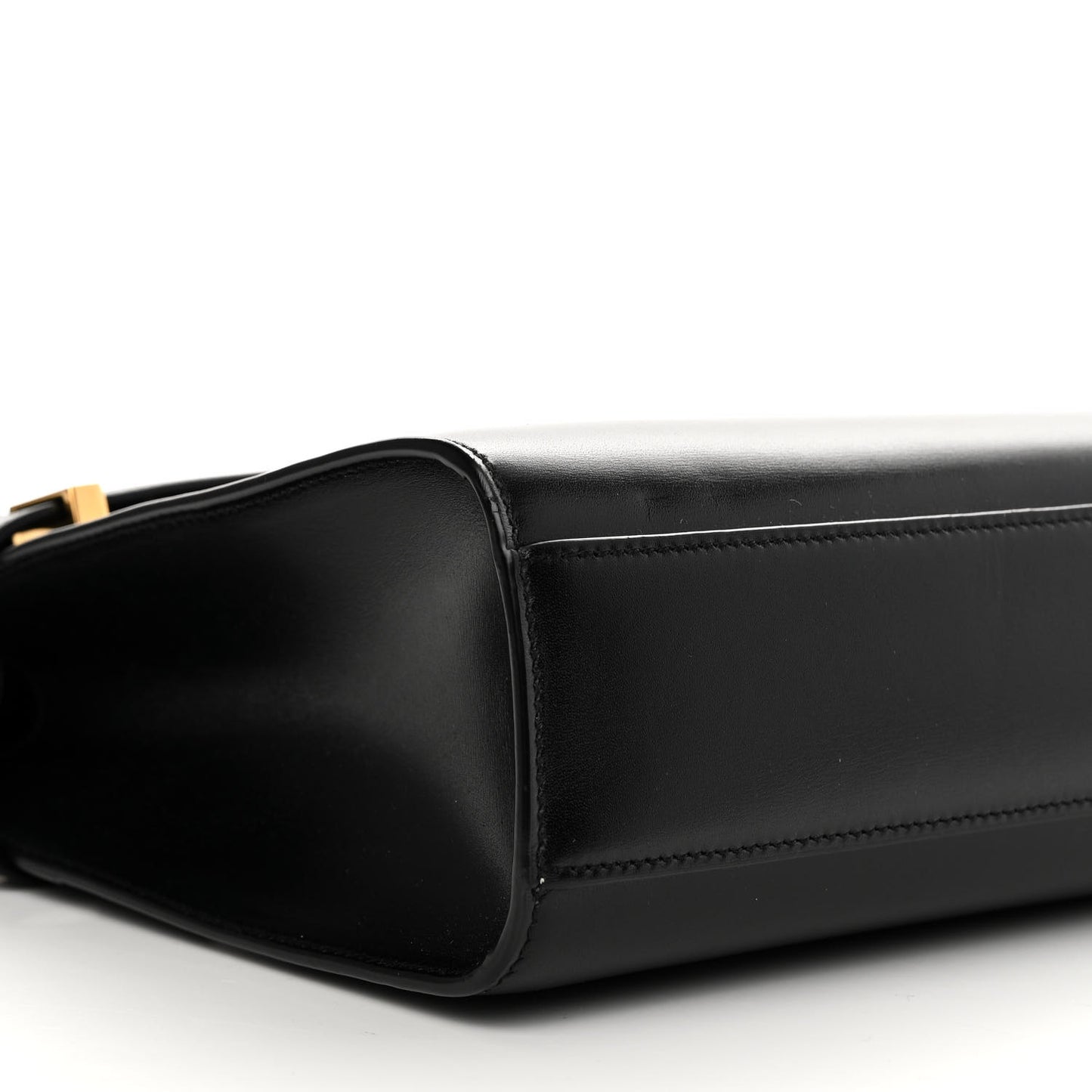 Smooth Calfskin Manhattan Shoulder Bag Black