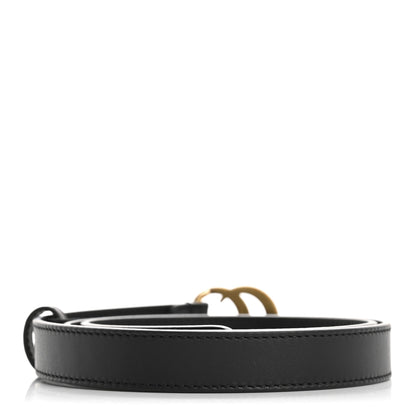 Gucci Calfskin Double G 20mm Belt 80 32 Black 2 of 6