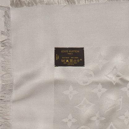 Louis Vuitton Wool Silk Monogram Shawl Beige 5 of 5