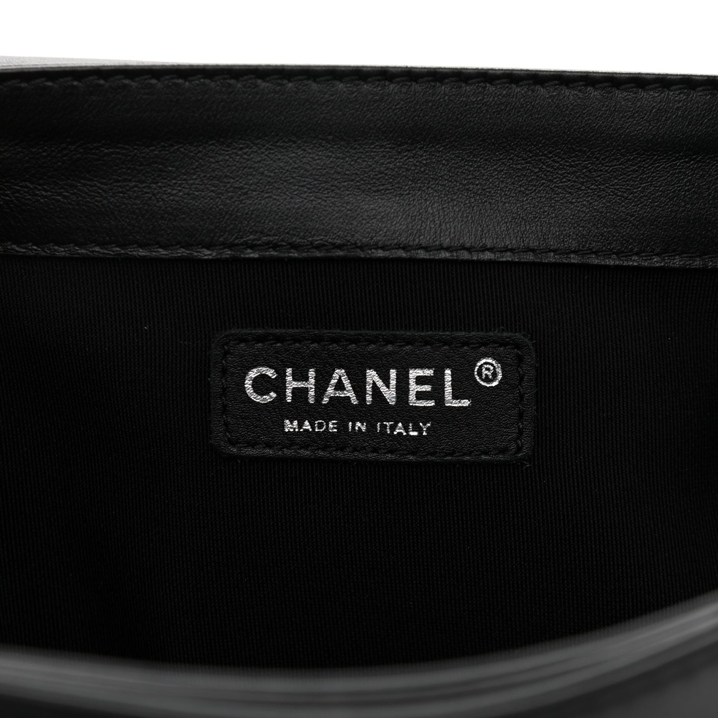 Calfskin Tweed Enchained XL Boy Flap Black