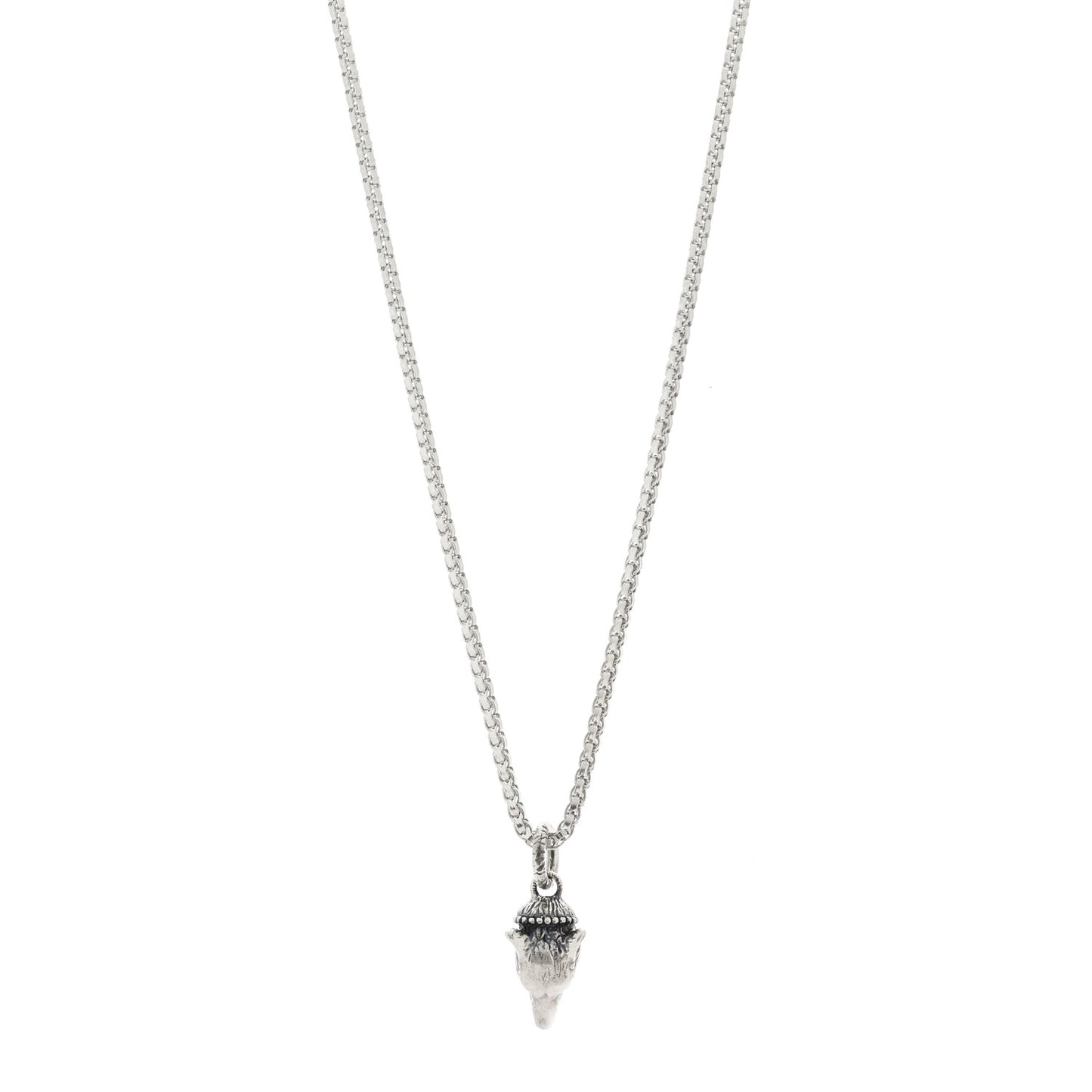Sterling Silver Anger Forest Wolf Head Necklace