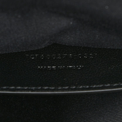 Saint Laurent Sheepskin Matelasse Chevron Monogram Large College Satchel Black 8 of 12