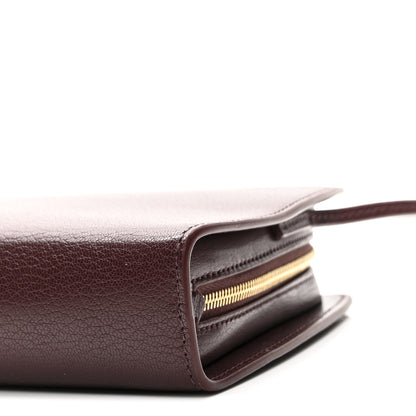 The Row Saddle Calfskin Dalia Baguette Shoulder Bag Raisin 9 of 9