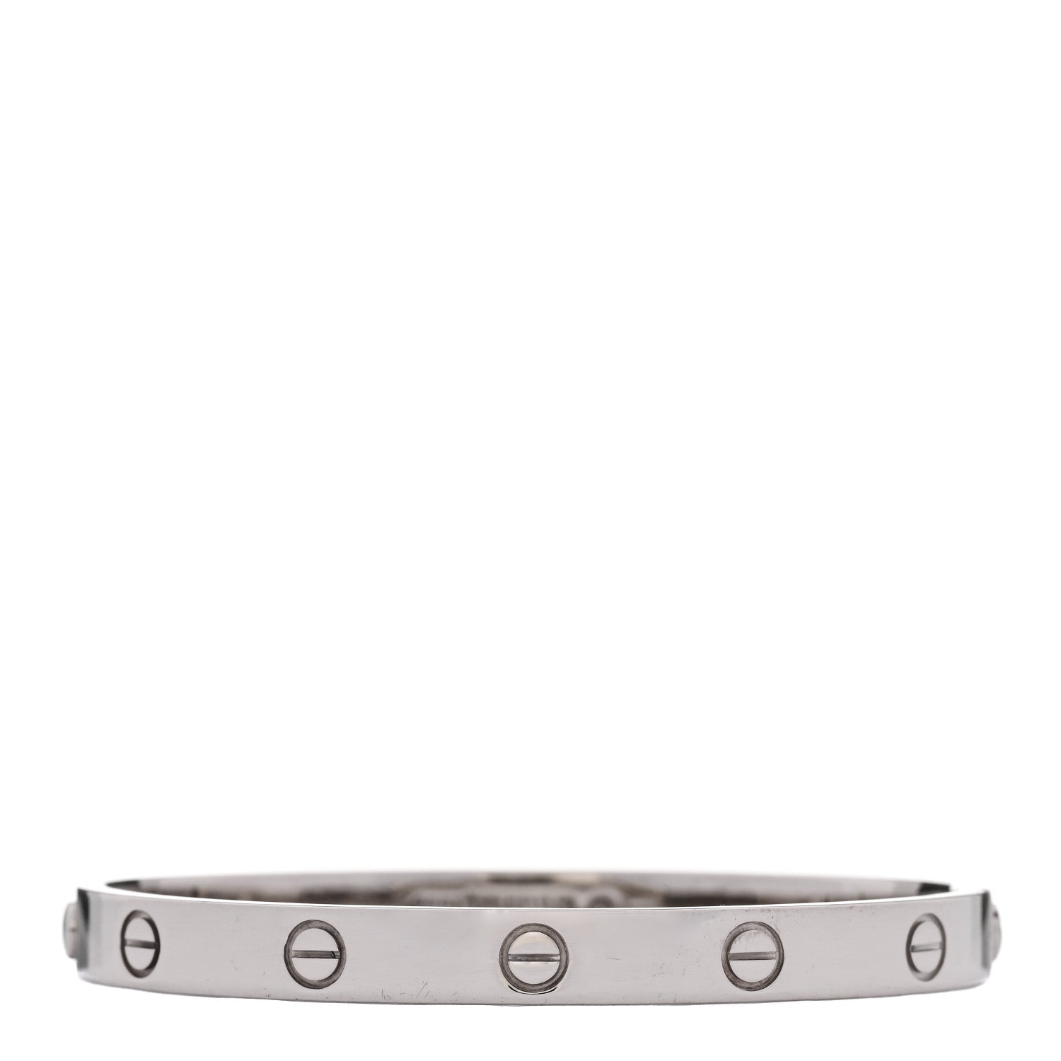 Cartier 18K White Gold LOVE Bracelet 17 2 of 10