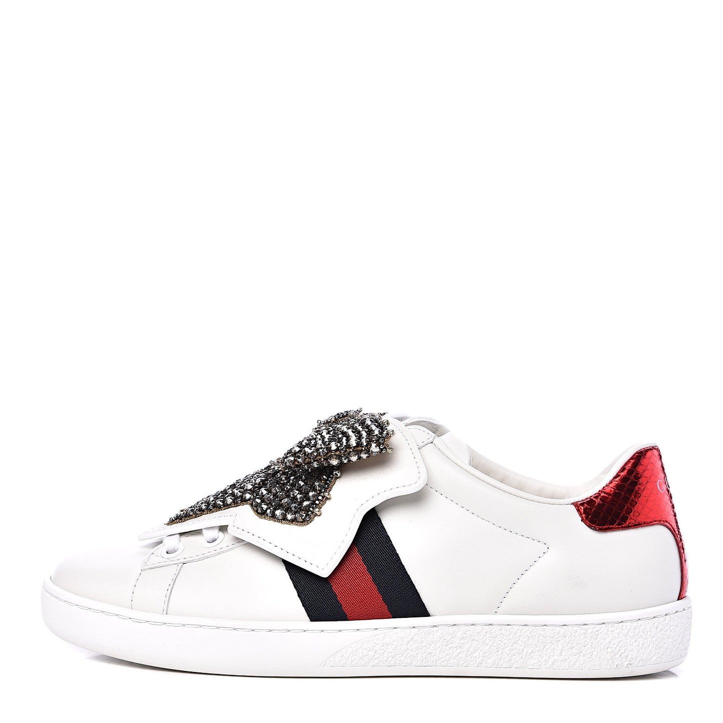 Calfskin Ayers Web Womens Ace Bow Lace Sneakers 35.5 White