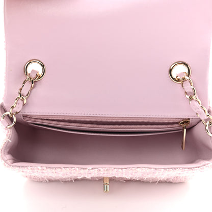 Chanel Tweed Quilted Mini Rectangular Flap Pink 5 of 14