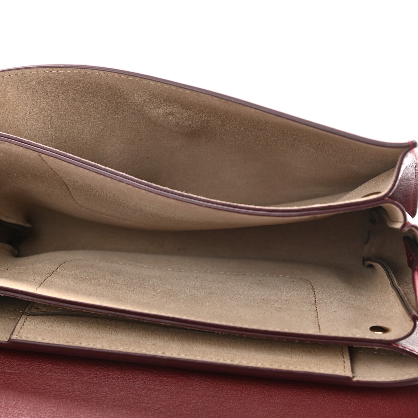 Suede Calfskin Small Faye Shoulder Bag Plum Purple