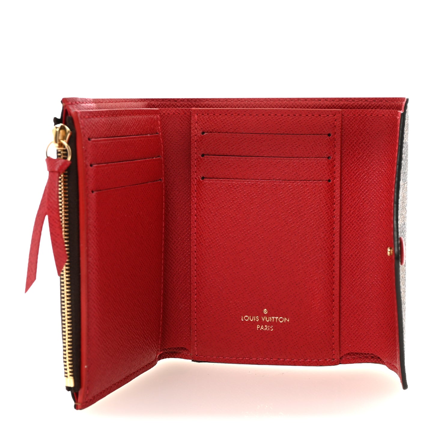 Damier Ebene Victorine Wallet Red