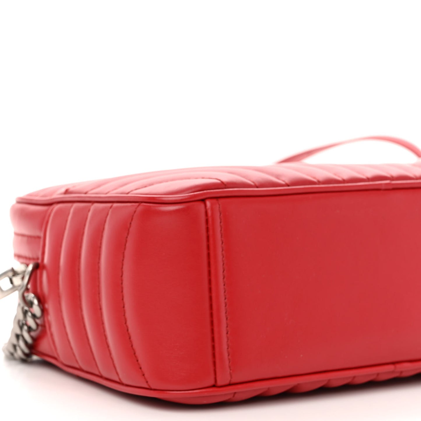 Soft Calfskin Diagramme Camera Bag Rosso