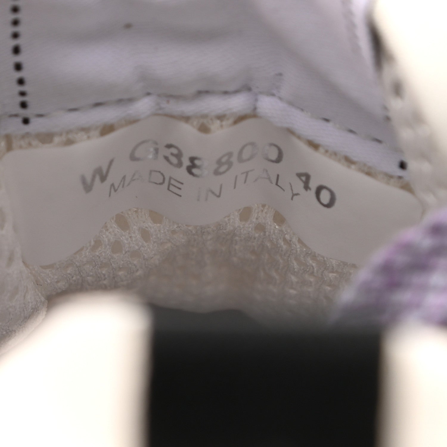 Chanel Nylon Calfskin Suede CC Womens Sneakers 40 White Light Grey Purple 7 of 8