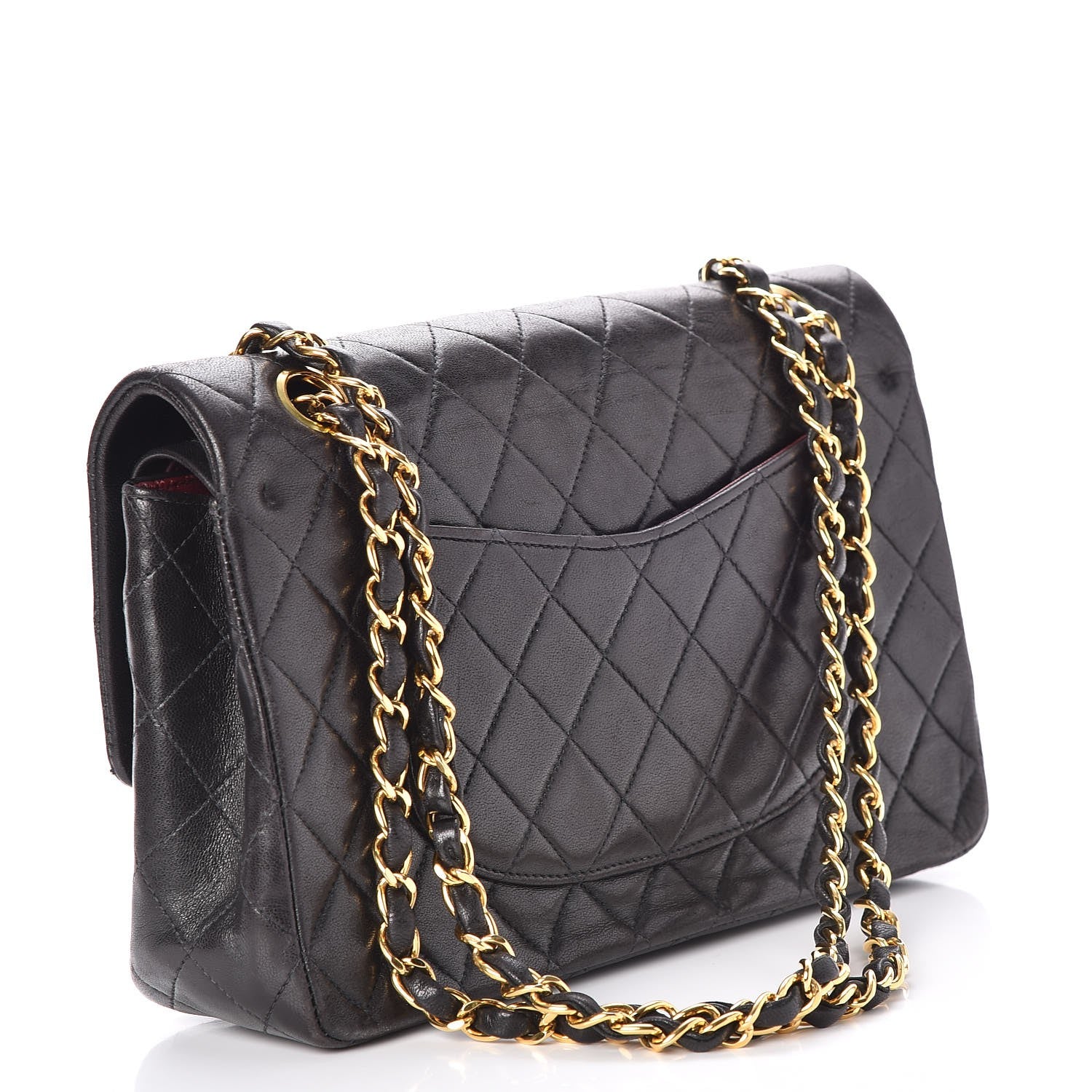 Chanel Lambskin Quilted Medium Double Flap Black 4 of 8