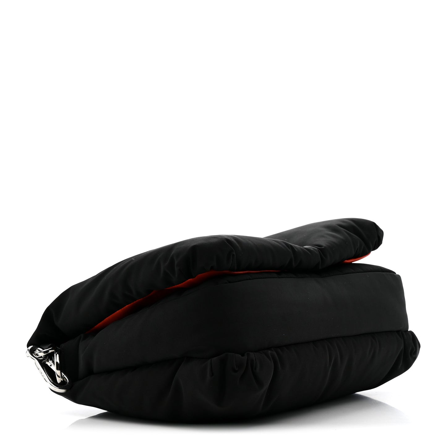 Nylon Medium Goya Puffer Bag Black