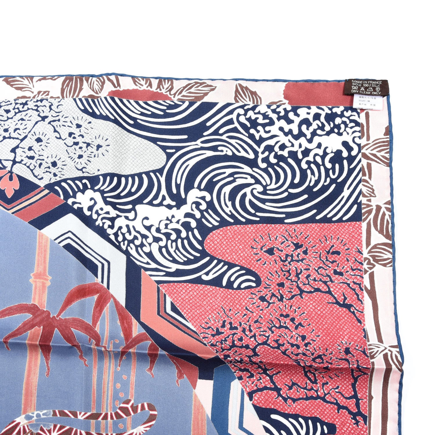 Hermes Silk Ex Libris En Monogram Kimonos Scarf 90 4 of 5