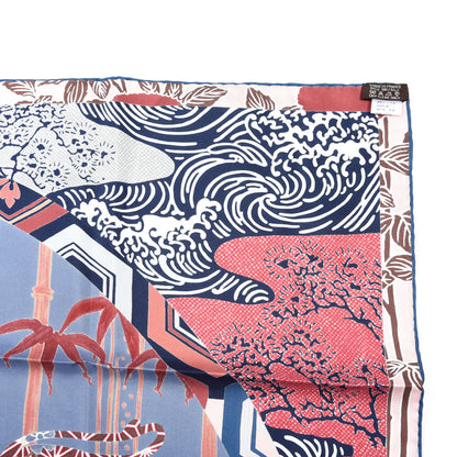 Hermes Silk Ex Libris En Monogram Kimonos Scarf 90 4 of 5