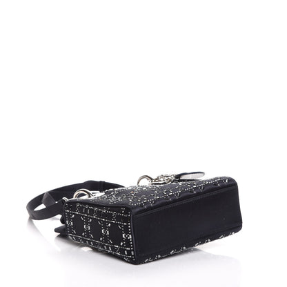 Christian Dior Satin Crystal Cannage Mini Lady Dior Navy 4 of 7
