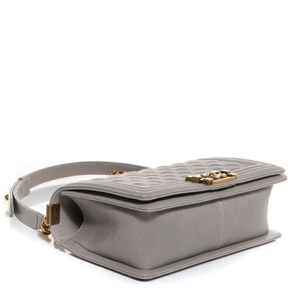 Chanel Caviar Medium Boy Flap Light Grey 4 of 9