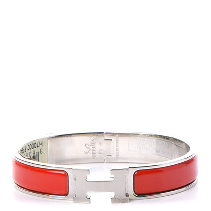 Hermes Enamel Narrow Clic Clac H Bracelet GM Rouge Amarante 1 of 4