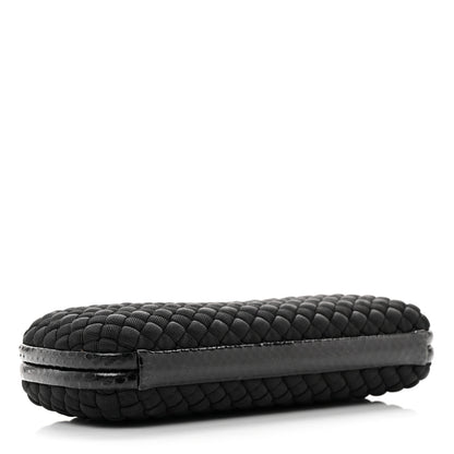 Bottega Veneta Satin Ayers Intreccio Impero Stretch Knot Clutch Black 4 of 9