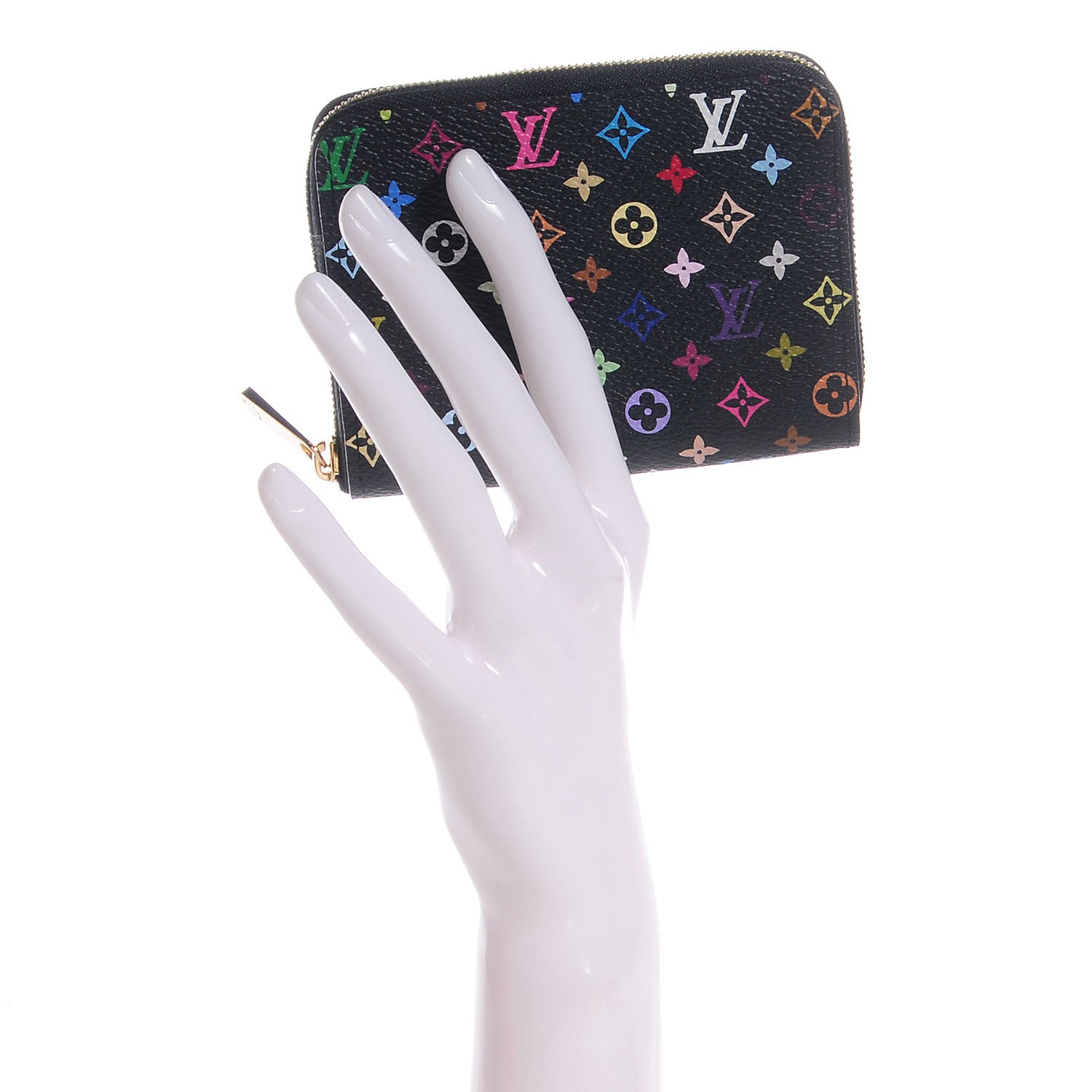 Louis Vuitton Monogram Multicolor Zippy Coin Purse Black Grenade 2 of 8