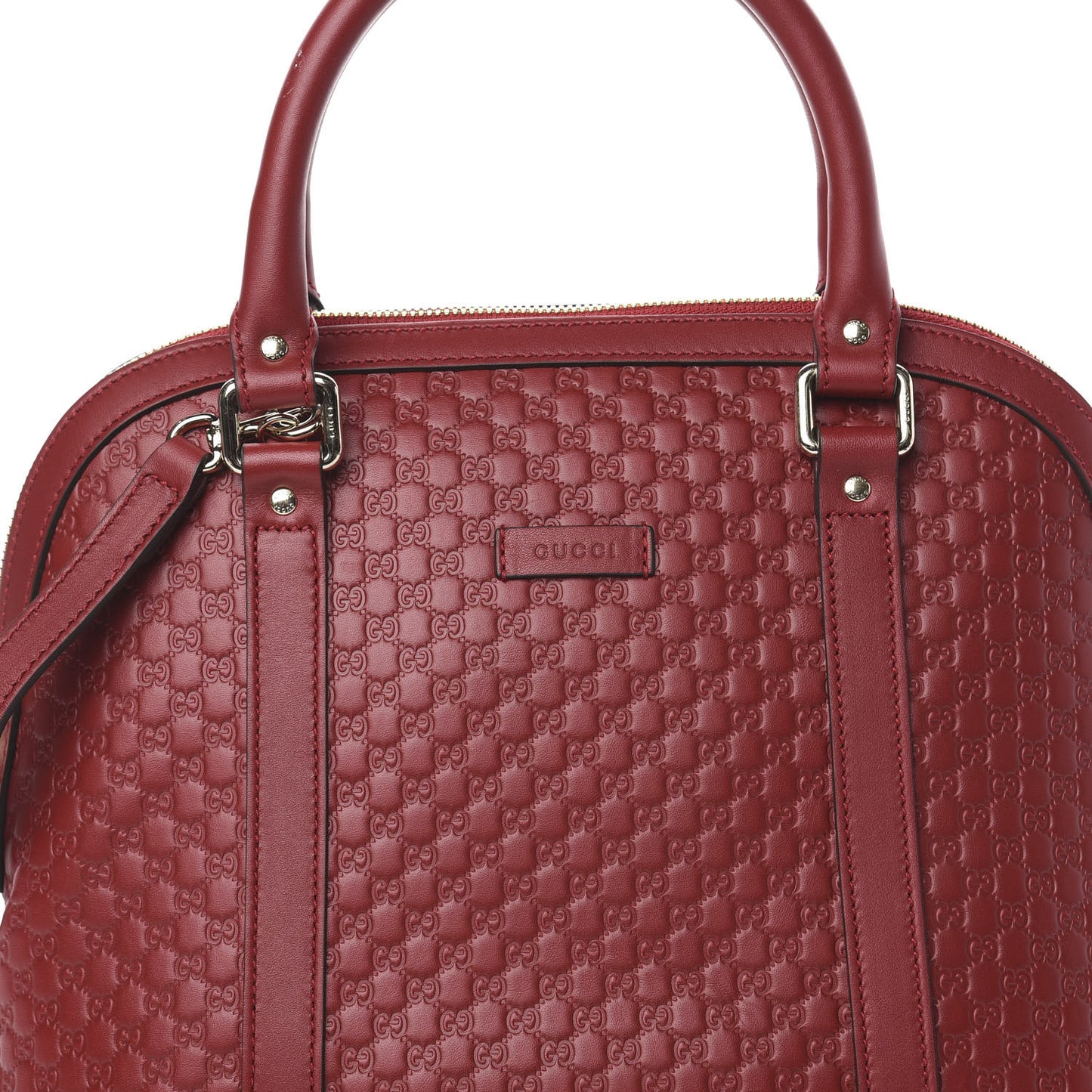 Microguccissima Medium Dome Bag Red