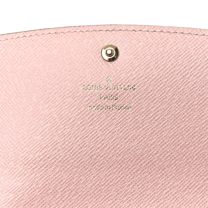Louis Vuitton Damier Ebene Emilie Wallet Rose Ballerine 7 of 10