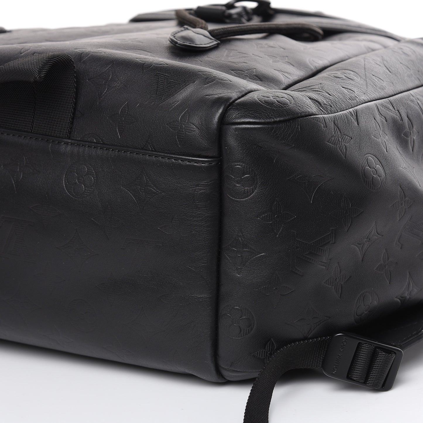 Calfskin Monogram Shadow Discovery Backpack Black