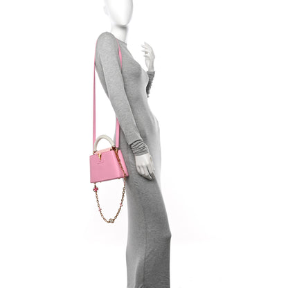 Louis Vuitton Taurillon Flower Chain Capucines Mini Candy Pink 2 of 10