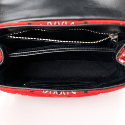Saint Laurent Cotton Bandana Y Quilted Monogram Toy Loulou Crossbody Bag Red 5 of 12