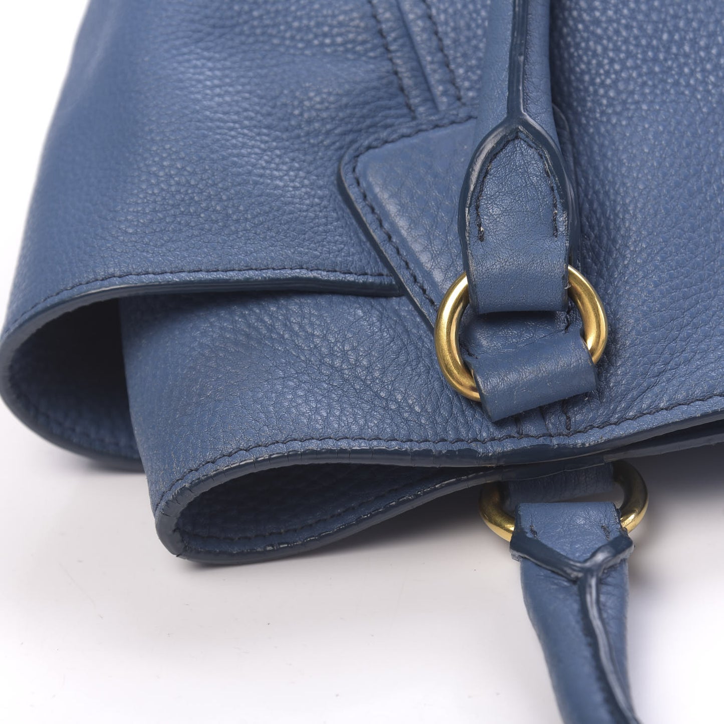 Vitello Daino Side Pocket Tote Cobalto