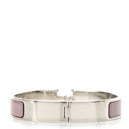 Hermes Enamel Narrow Clic Clac H Bracelet GM Dusty Rose 3 of 6