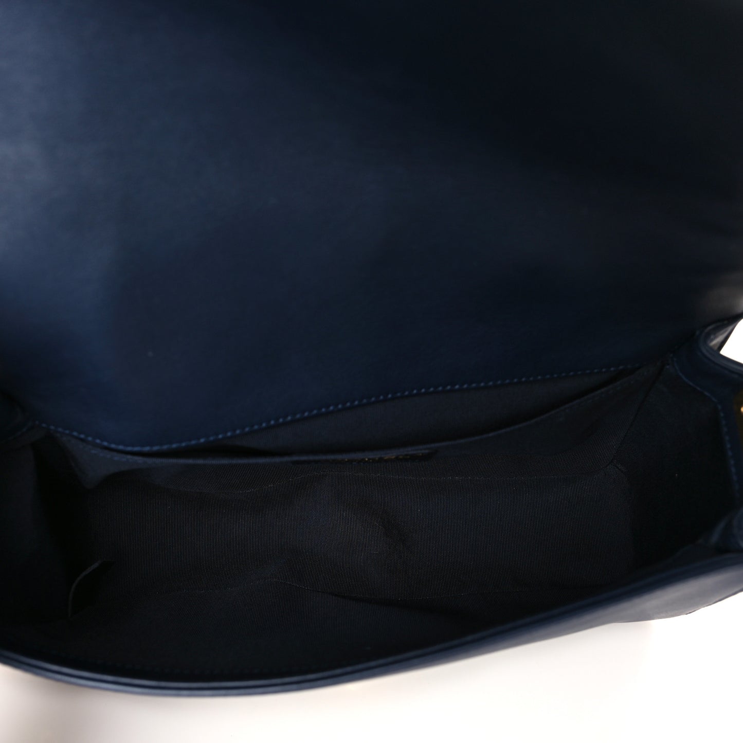 Braided Sheepskin Medium Boy Flap Navy