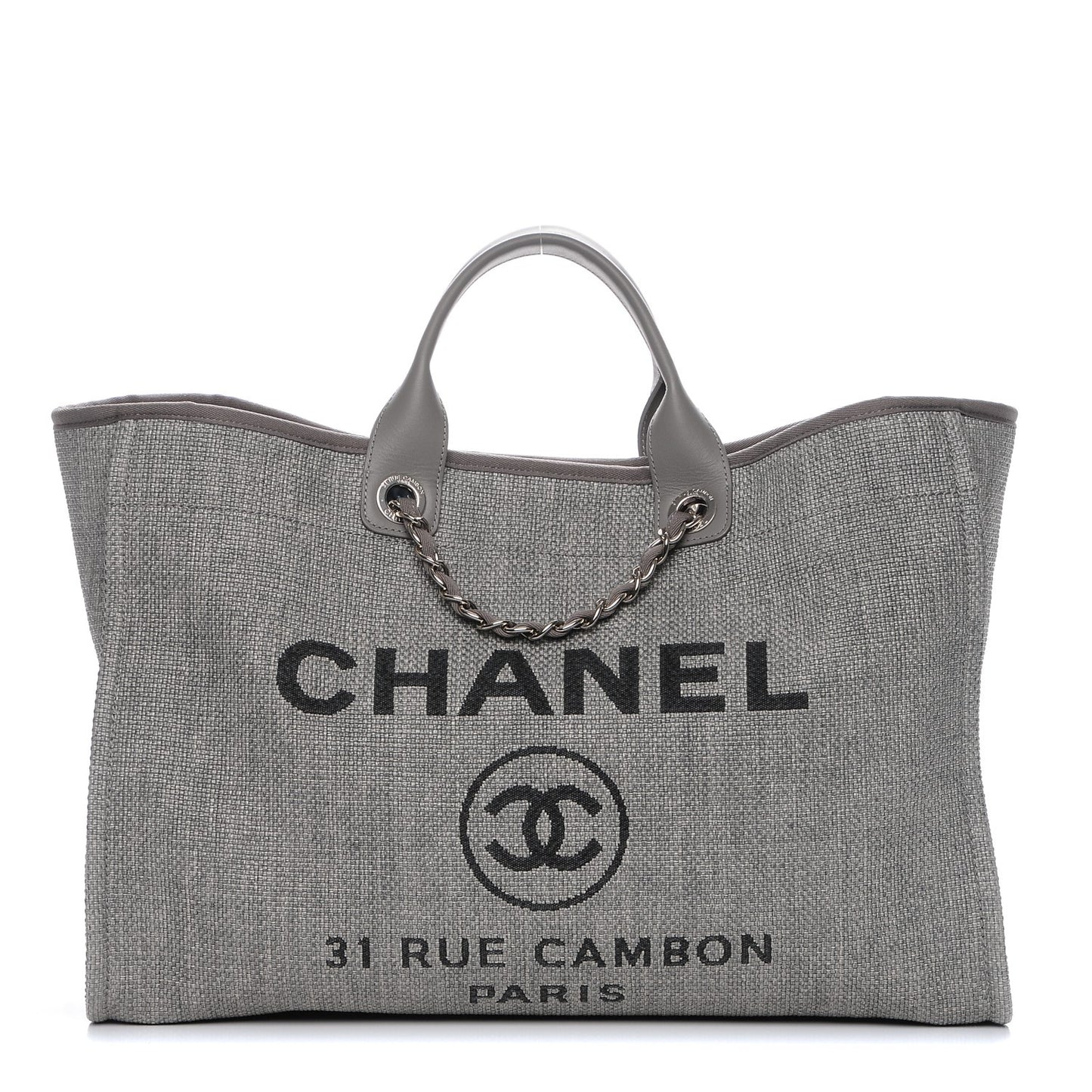 Canvas Large Deauville Tote Grey