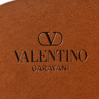 Valentino Garavani Grainy Cowhide Vlogo Flat Slide Sandals 42 Cuoio 8 of 9