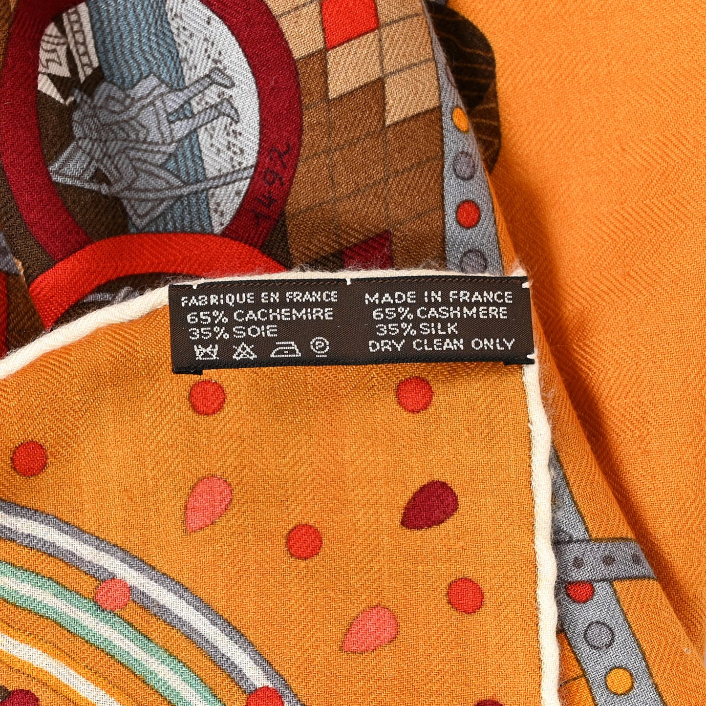 Cashmere Silk Le Laboratoire du Temps Shawl 140 Caramel Vert Corail