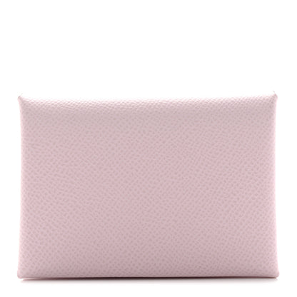 Hermes Epsom Calvi Duo Card Case Mauve Pale 1 of 8