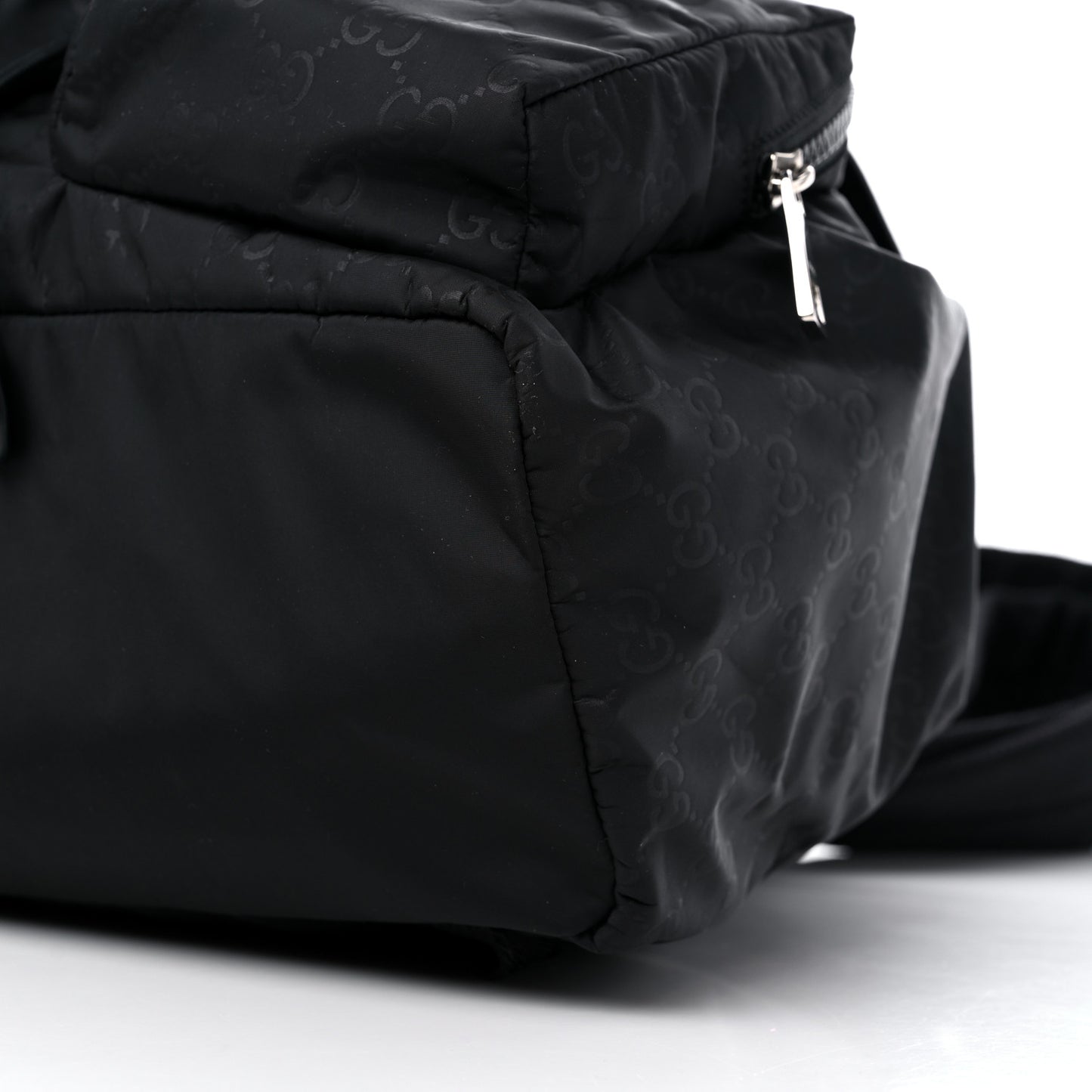 Nylon Monogram Medium Light Single Buckle Backpack Black