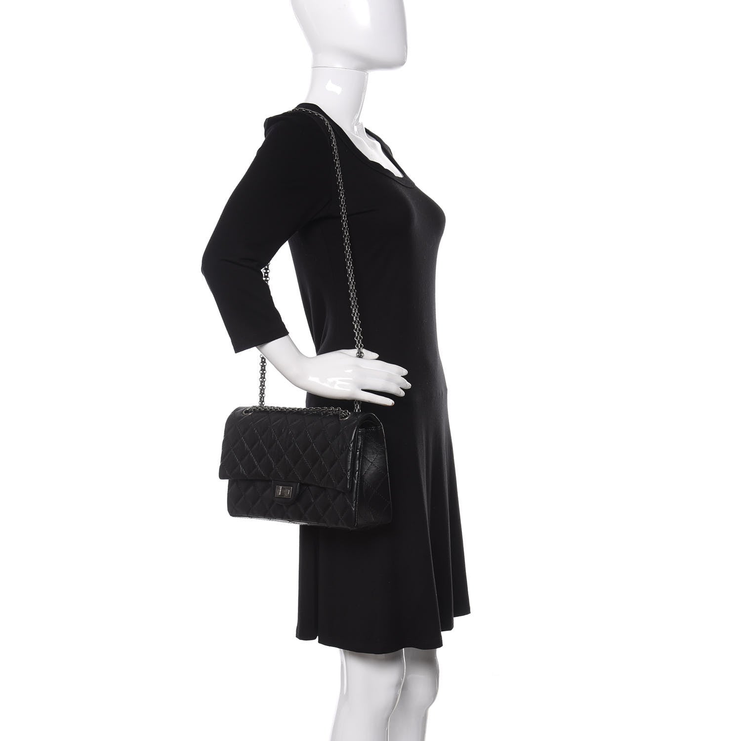 Chanel Aged Calfskin Quilted 2.55 Reissue 226 Black 2 of 13