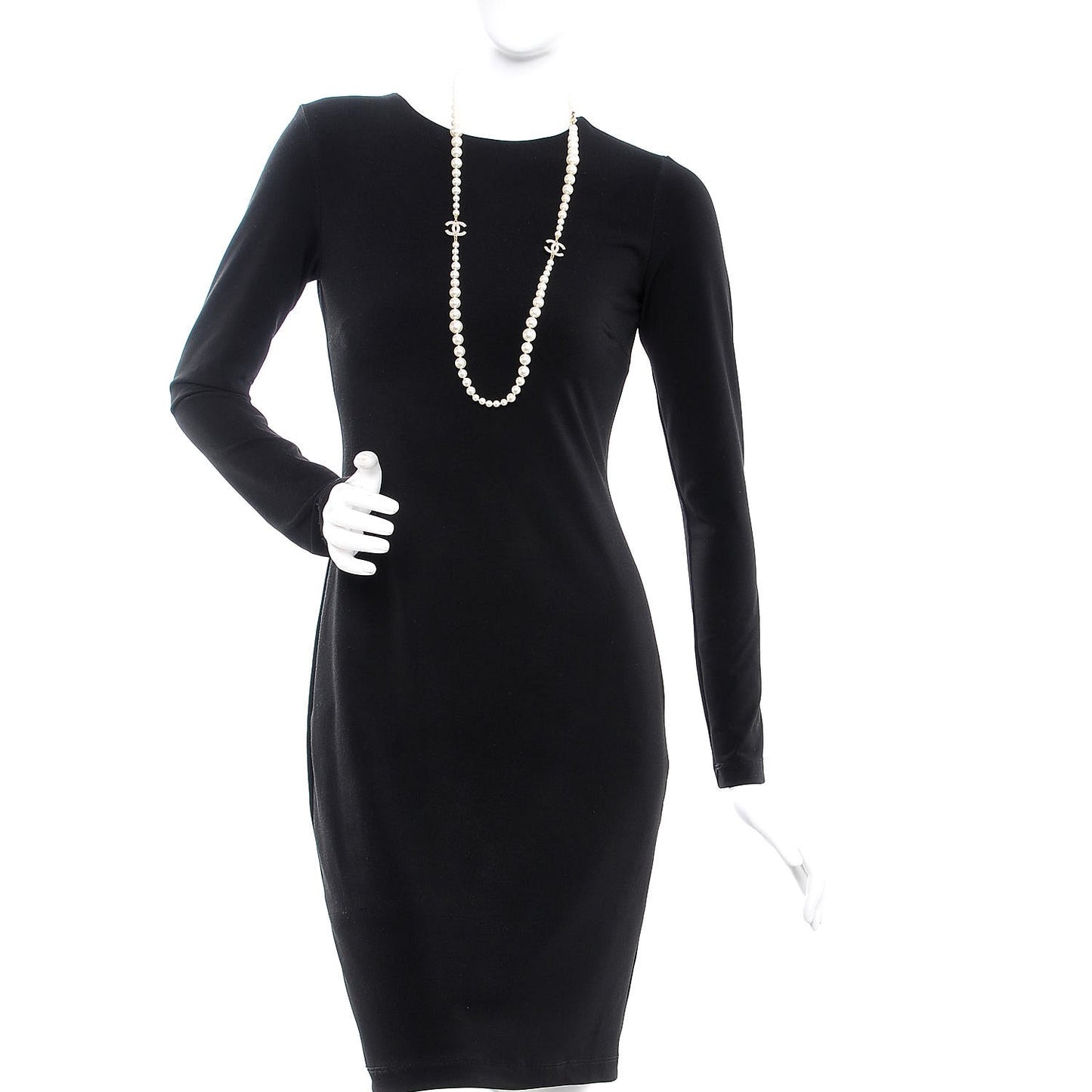 Pearl CC Long Necklace Gold