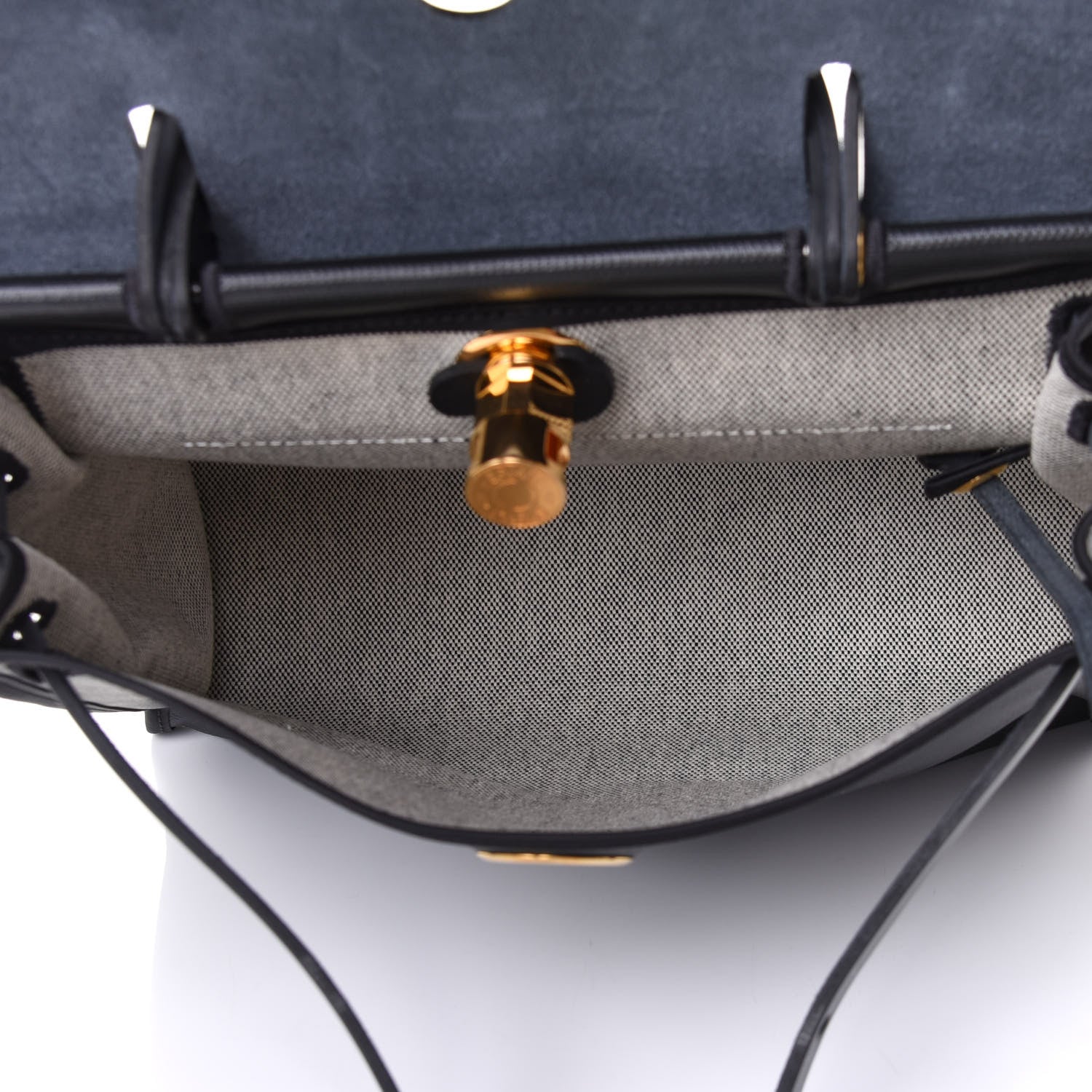 Hermes Toile H Berline Vache Hunter Herbag Zip PM 31 Black Ecru 7 of 7