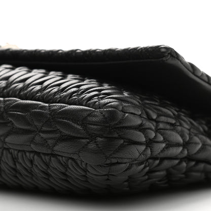 Miu Miu Nappa Matelasse Crystal Flap Clutch Black 9 of 10